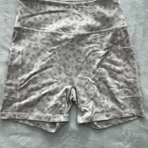 Ryderwear Light Gray Leopard Print Shorts